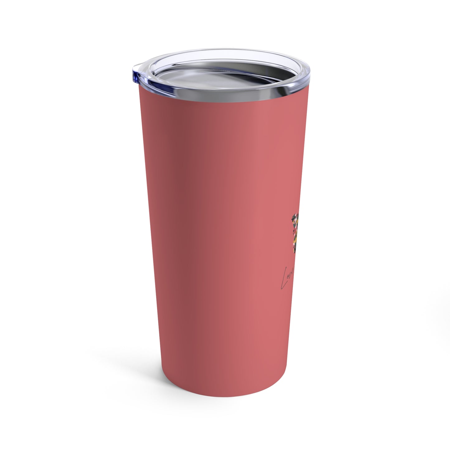 Side view of Love is Freedom 20oz Tumbler