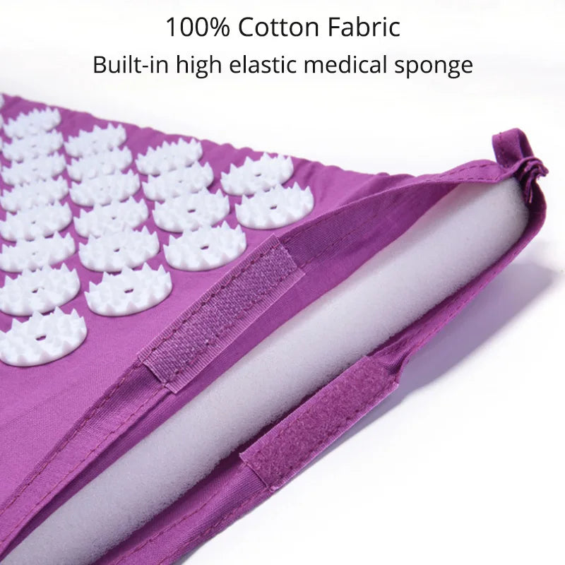 AcuRelax Acupressure Mat and Pillow Set for Back, Neck, Lower Back and Feet