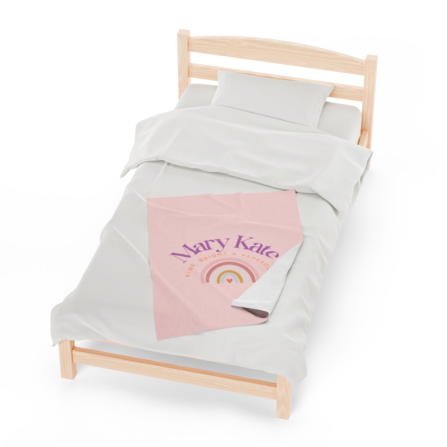 Personalized Velveteen Blanket, Customized with Child's Name & Up to 3 Adjectives Describing them