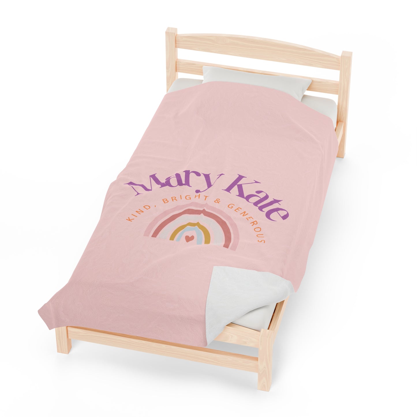 Personalized Velveteen Blanket, Customized with Child's Name & Up to 3 Adjectives Describing them