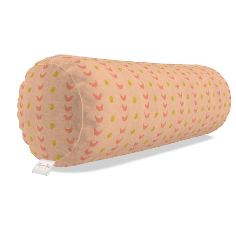 CLARA: Peach + Chartreuse Yoga Bolster