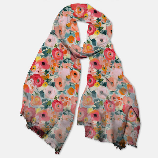 Lightweight Poppy Pashmina Scarf