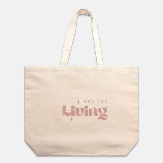 Inspired Living 100% Cotton Canvas Oversized Tote