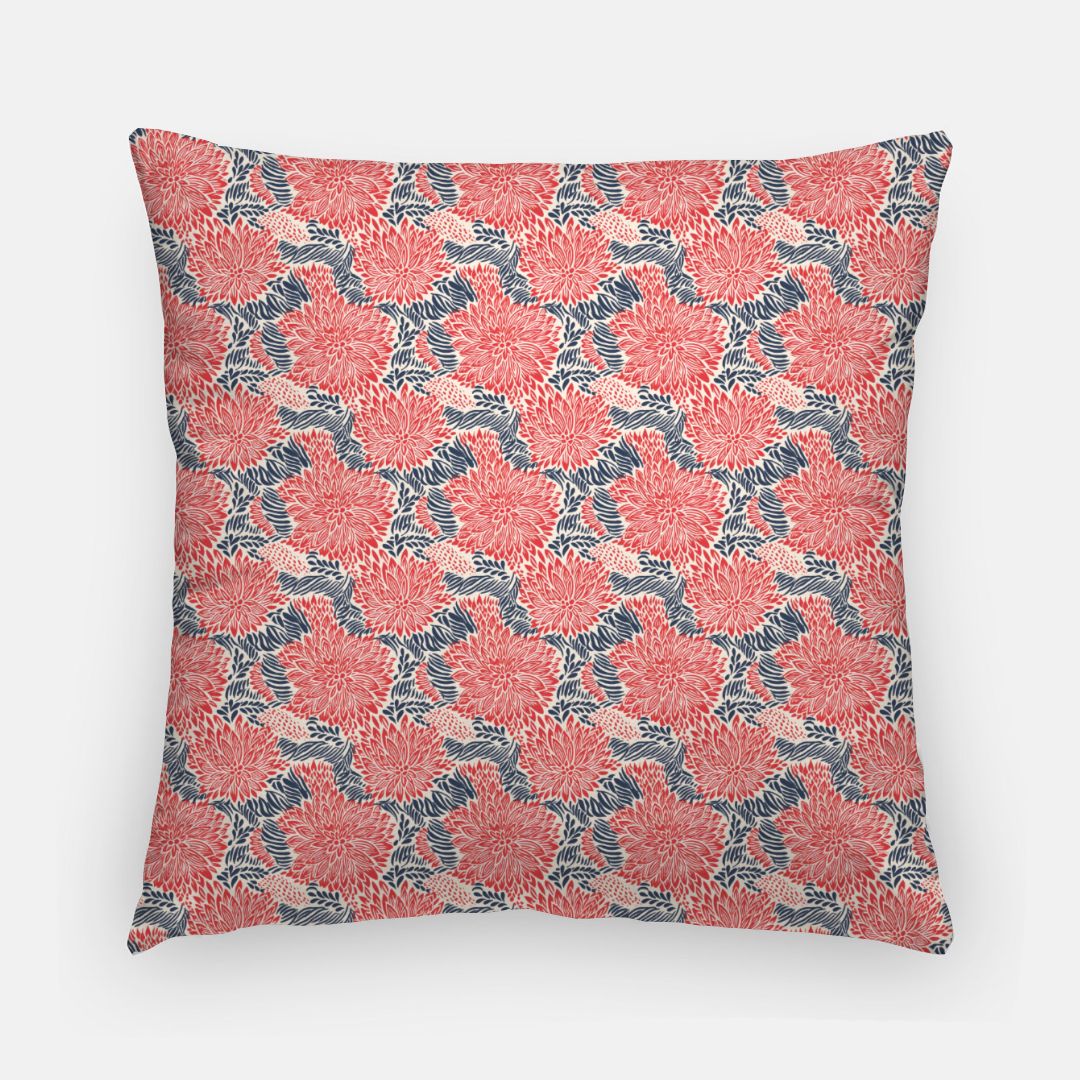 BRAYLEE: RED + NAVY Artisan 20 in Pillow Cover