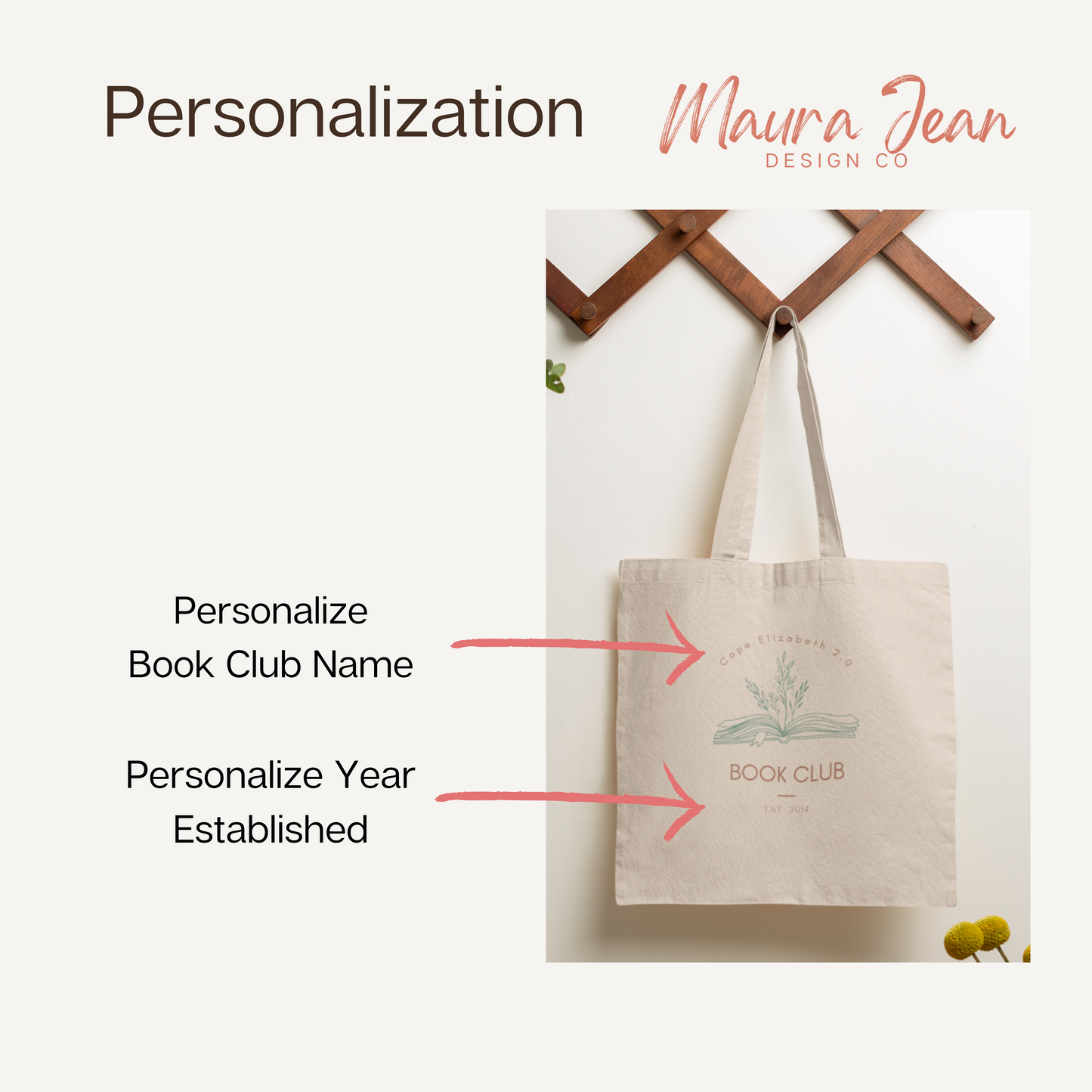 Personalized Book Club: Premium Heavyweight Cotton Tote