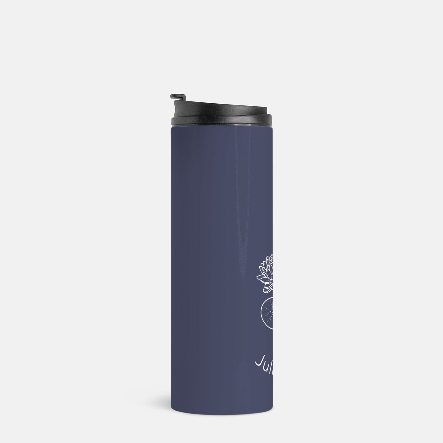 Personalized with Name + Birth Flower 16 oz Thermal Tumbler