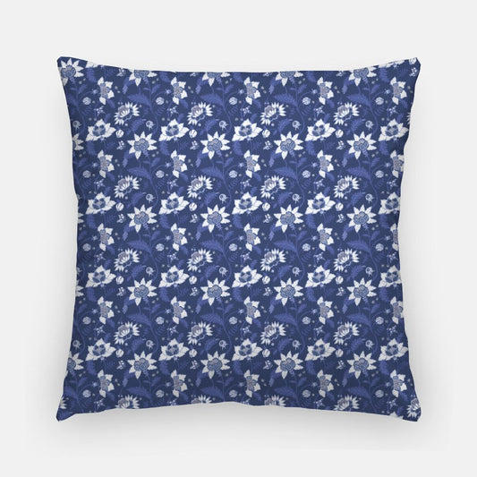 PADMA: Navy + White India Inspired 20in Artisan Pillow Cover