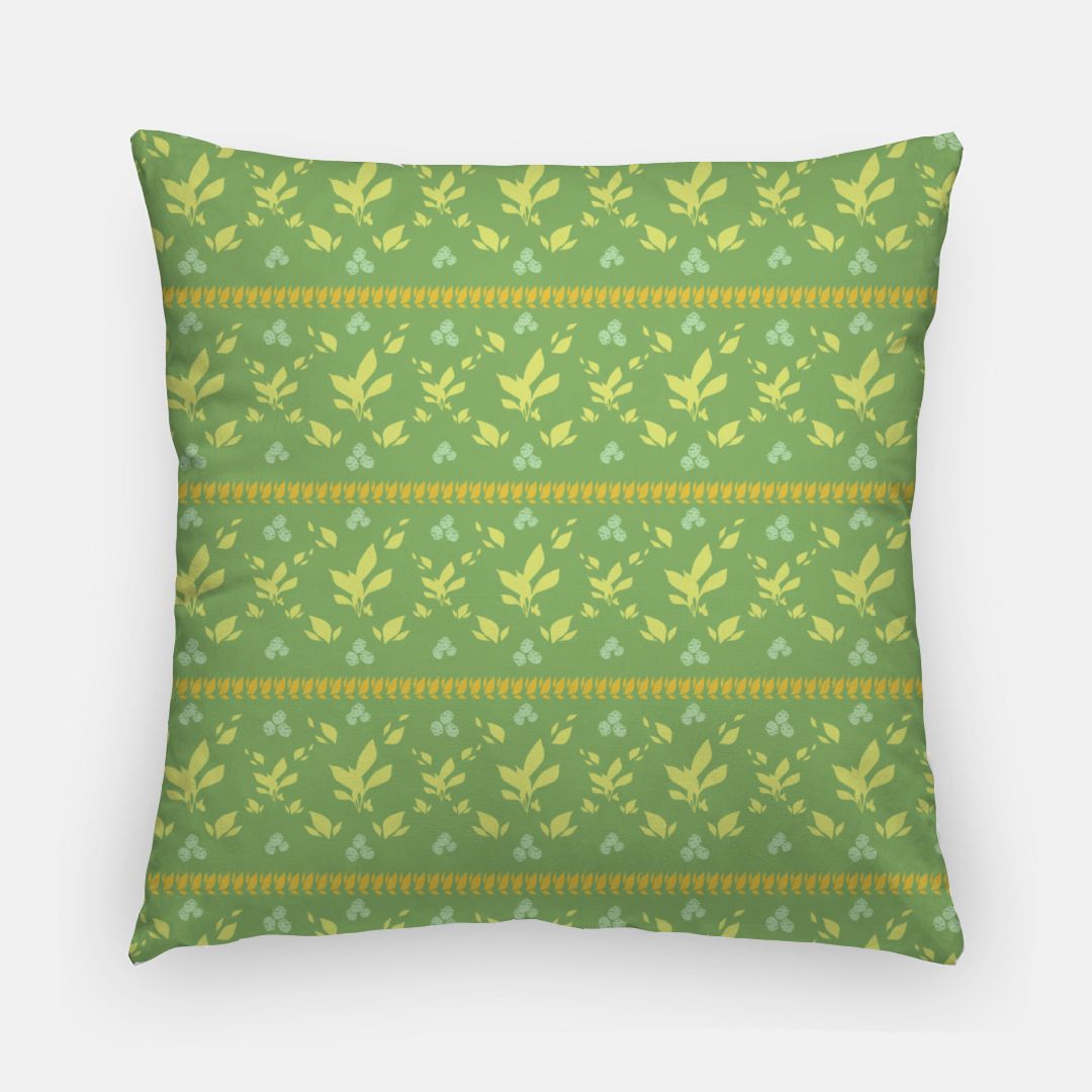 SKYLAR Green: Garden-Inspired Artisan 20in Pillow Cover